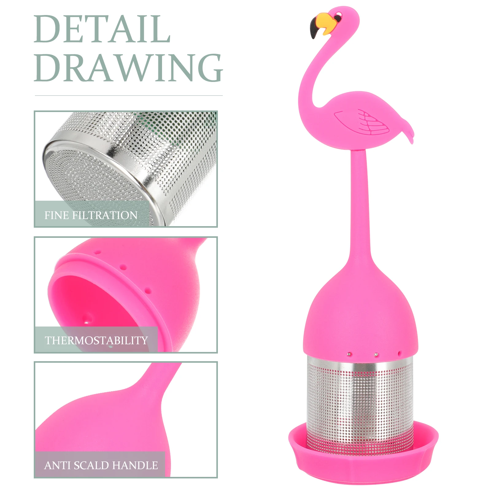 

Fine Workmanship Silicone Tea Infuser Wear-Resistant Loose Leaf Tea Strainer Home Brewing Holder Home Supplies