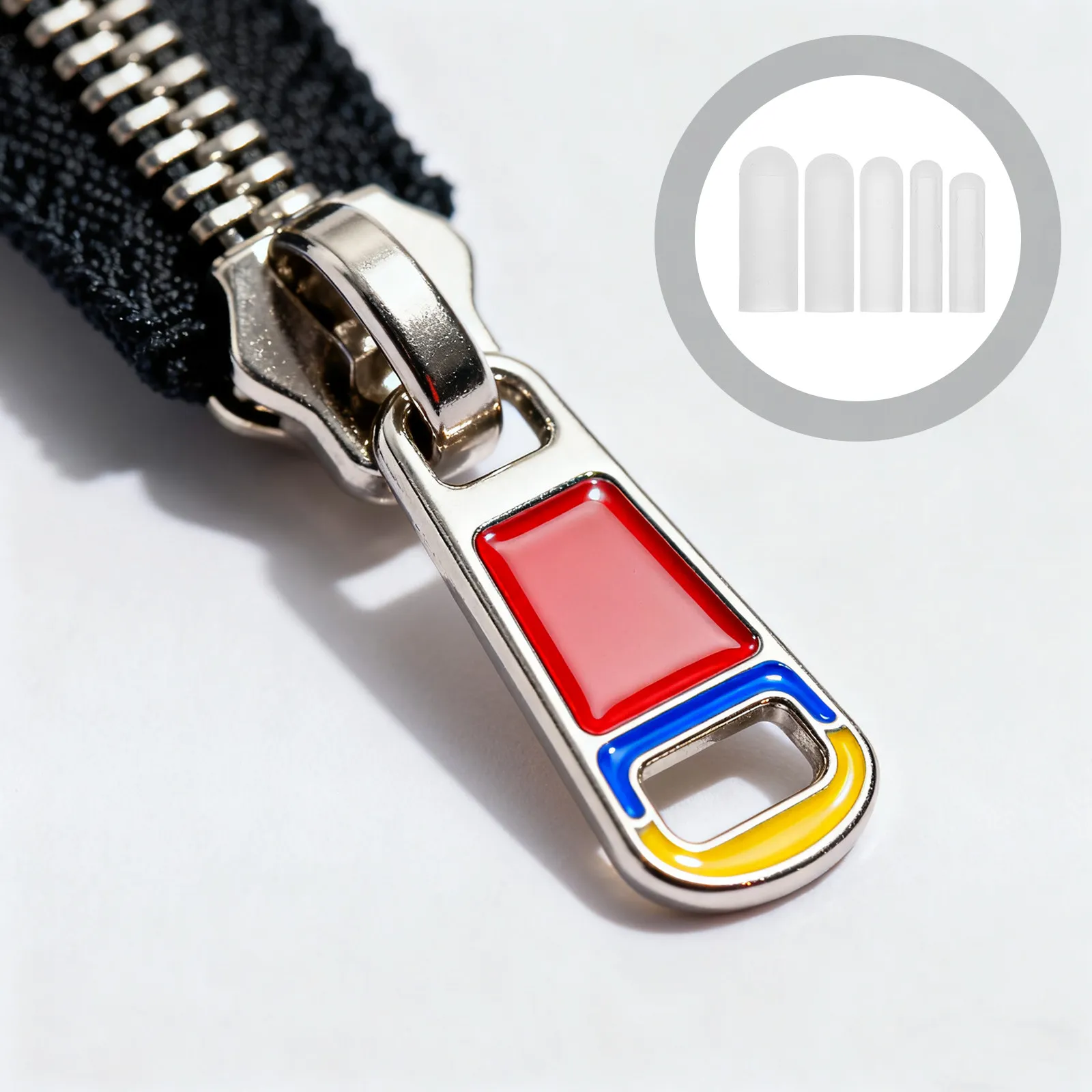 50Pcs Silicone Zipper Pull Protection Caps Noise Reducing Washer Dryer Zipper Head Guards Anti Scratch Clothes Protection