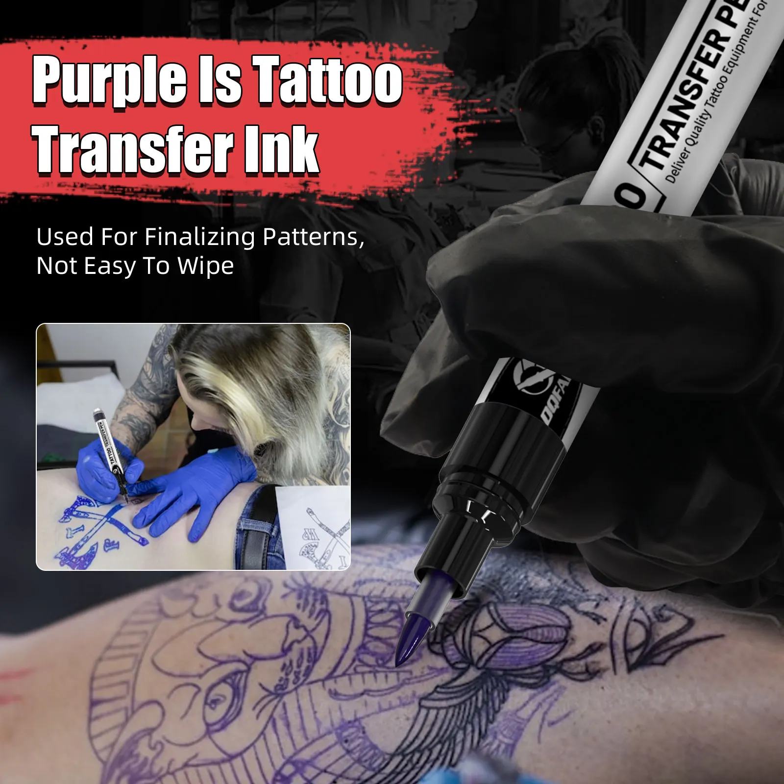 

Tattoo transfer pen Tattoo transfer ink Tattoo draft/finalization Outline/fogging Make tattoo more convenient Tattoo supplies