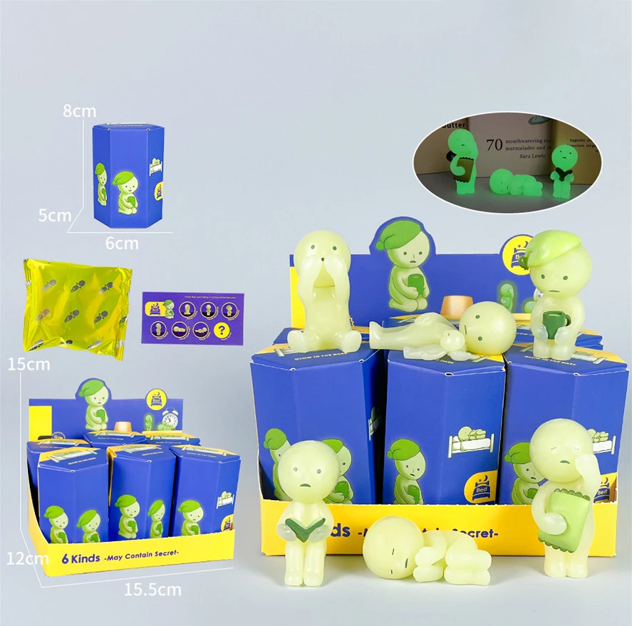 Caja SMISKI Serie de trabajo caja misteriosa figuras de acción noctilucentes decoración Fans niños regalos de cumpleaños Juguetes