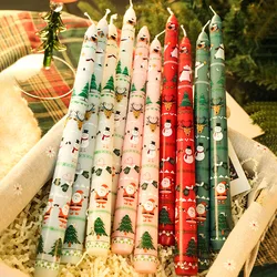 Christmas 25CM Christmas Banquet Candle Ornament Candlelight Dinner Decoration Long Pole Wedding Smokeless Atmosphere Candle