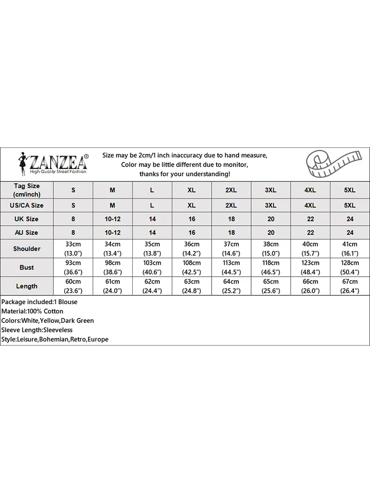 ZANZEA Summer Fashion Women Beach Blouse Casual Bohemian Hollow Out Camis Embroidery Shirt Sleeveless Lace Crochet Tanks Tops