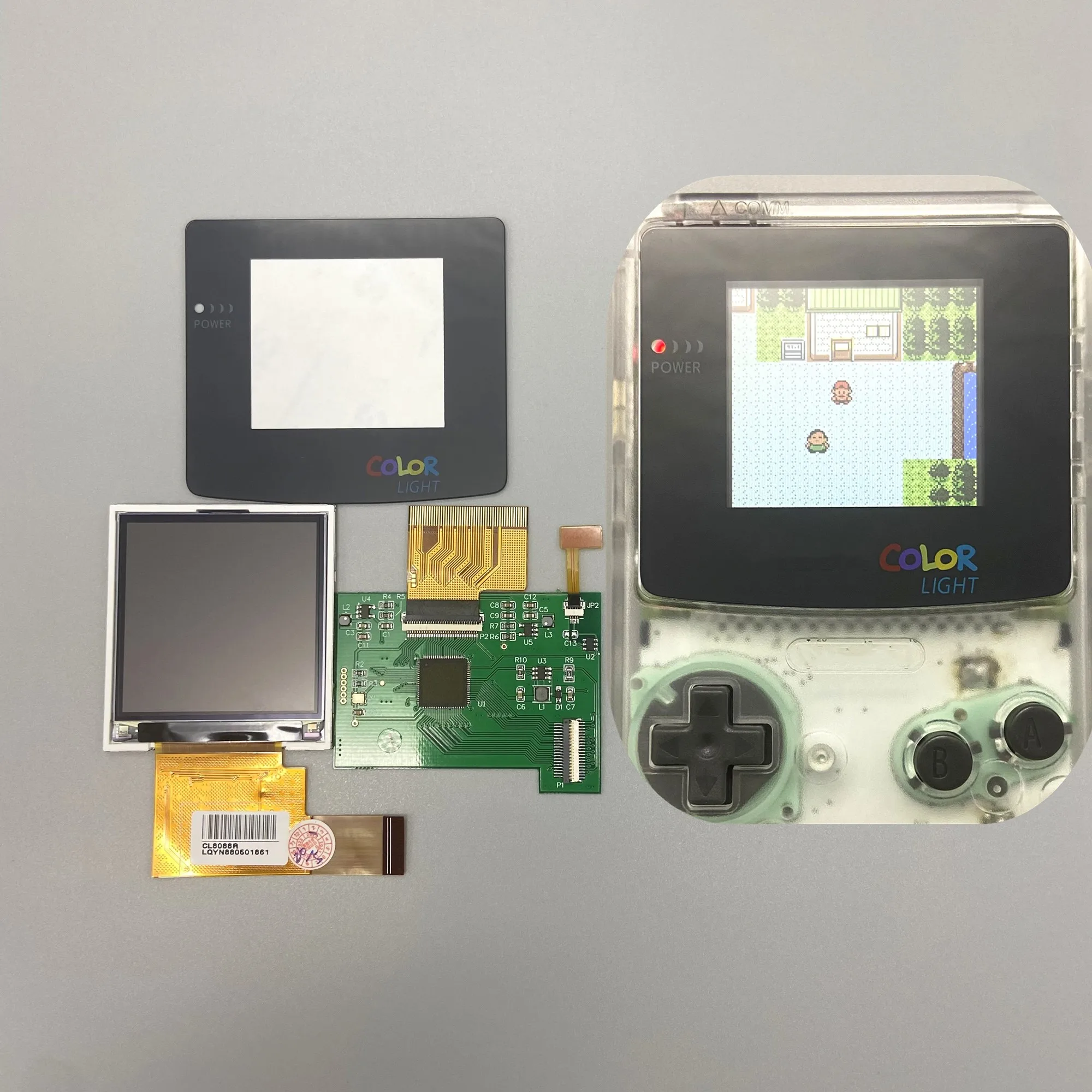 Écran LCD haute luminosité GBC LCD de 2,2 pouces pour Gameboy Color GBC, Plug And Play sans soudure ni découpe de coque.
