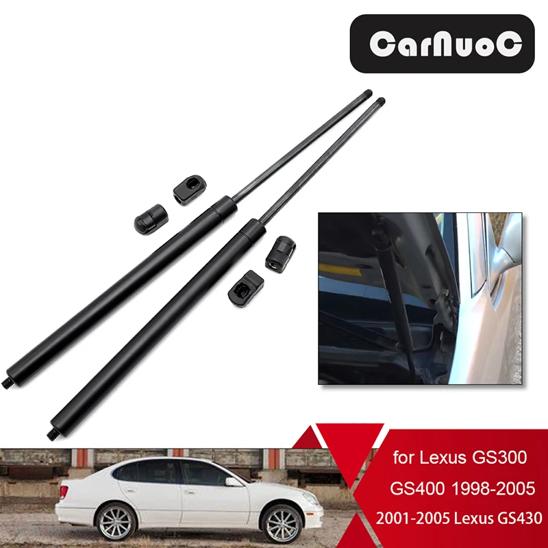 1 Pair New Car Spring Steel Front Hood Lift Support Strut Shock Car Accessories For Lexus GS300 GS400 GS430 1998 - 2005 4536