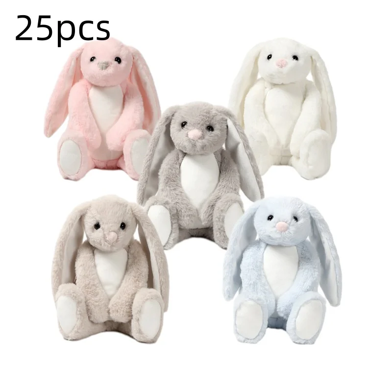 

25 шт. (США, склад) – Набор плюшевых кроликов для сублимации, 5 цветов, пасхальные зайчики с сублимационными ушками и лапками, для поделок и подарков