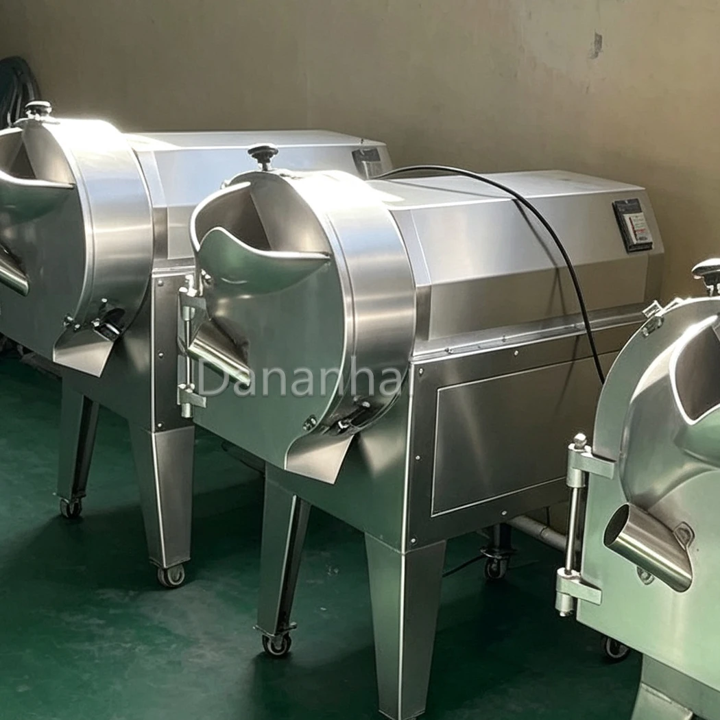Commercial Vegetable Cutter, Vegetable Dicing Machine 1.5KW Powerful Motor for Slicing Shredding Root Stem Vegetables
