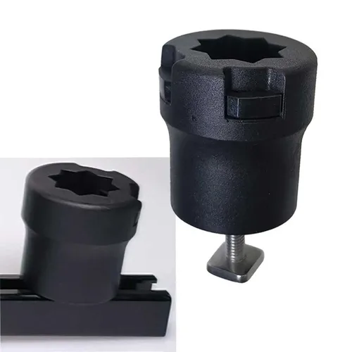 카약 슬라이딩 기어 헤드 트랙 어댑터, 카누 딩기 해양 보트 추적 레일, GPS 어군 탐지기용 낚시 스타 마운트 베이스, 1 개  Best5