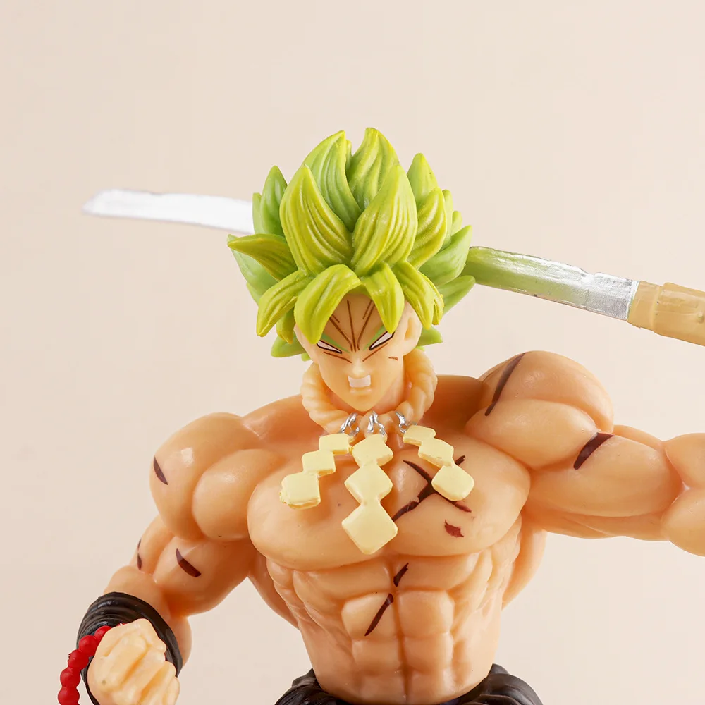 21cm Anime Dragon Ball Z Figure Samurai Son Goku Broly Super Saiyan Action Figures PVC Collection Model Doll Ornaments Toys Gift