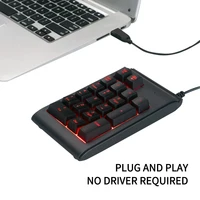 Teclado numérico USB, teclado numérico Digital con retroiluminación LED RGB, Mini teclado de 19 teclas para ordenador portátil, Notebook, tabletas, número de contabilidad