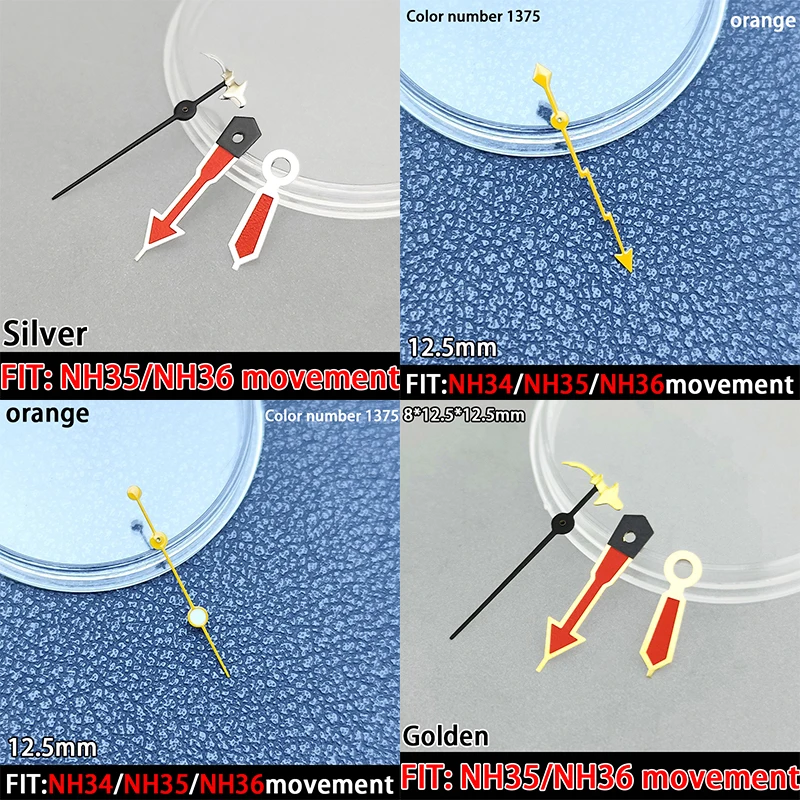 NH34/NH35/NH36 Watch Hands - Luminous Stainless Steel Needles - Compatible with Automatic Movements-DIY Repair Replacement Parts