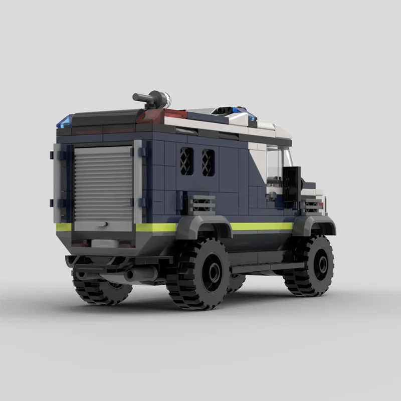 시티카 모델 MOC 빌딩 블록 경찰차 장갑차 모듈형 기술 어린이 휴일 선물 조립 장난감 세트