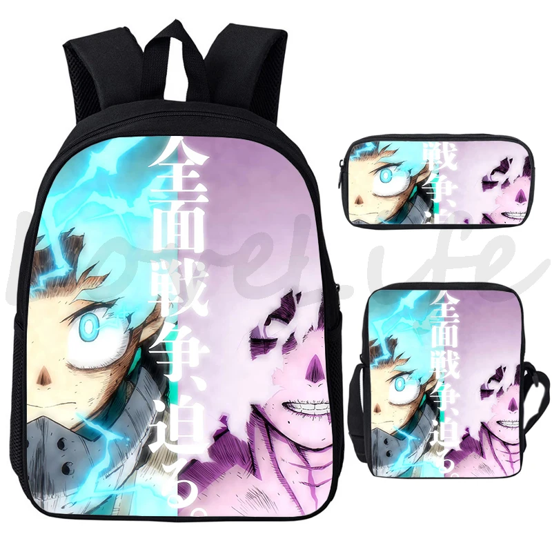 My Hero Academia ransel untuk anak laki-laki perempuan tas buku pelajar tas sekolah Anime MHA Mochila anak-anak Boku No Hero Academia ransel