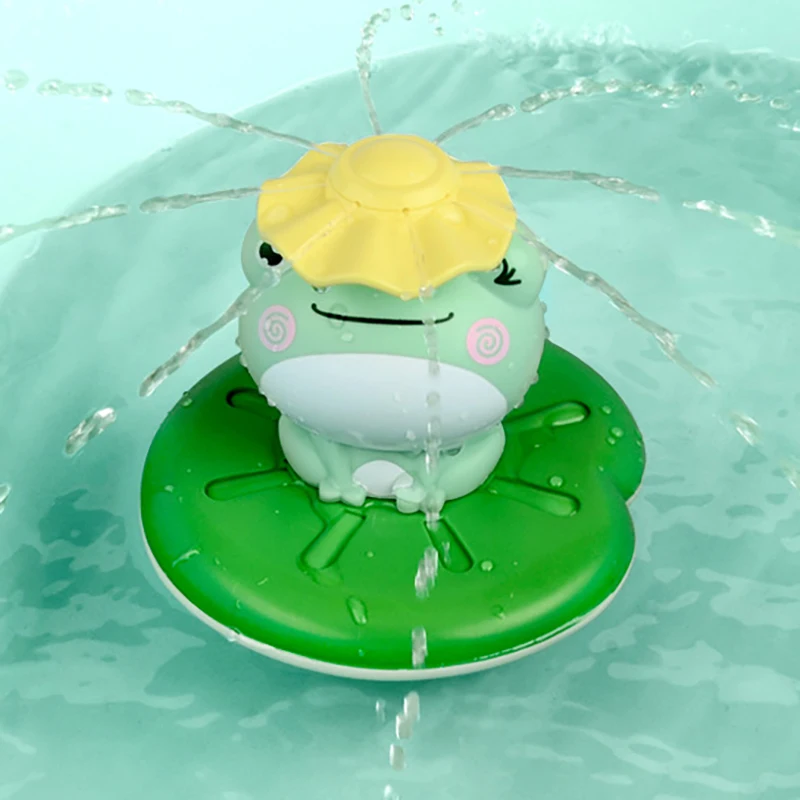 Bath Toys Electric Spray Water Floating Rotation Frog Sprinkler Shower Game For Children Kid Swimming Bathroom for Children Gift