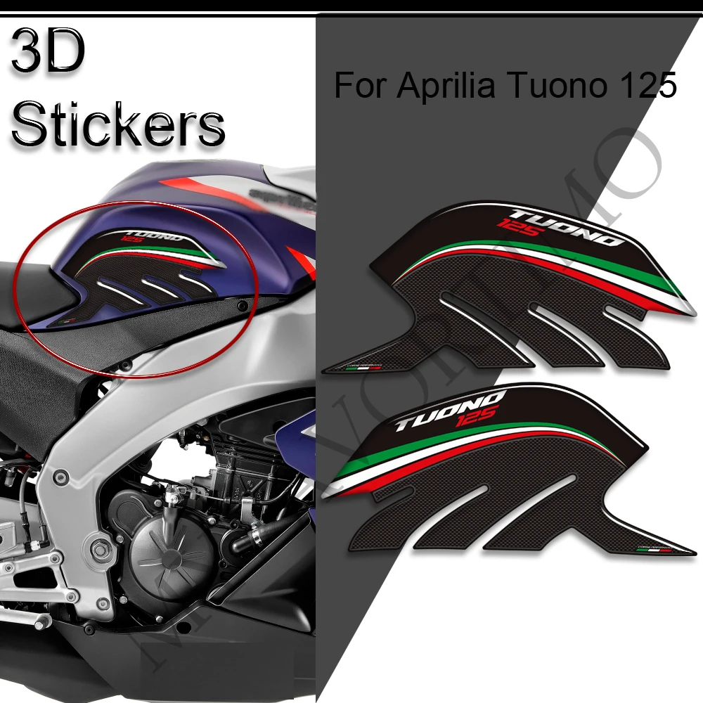 

For Aprilia Tuono 125 Tuono125 Gas Fuel Oil Kit Knee Stickers Motorcycle Decals Protector Tank Pad Grips 2019 2020 2021 2022