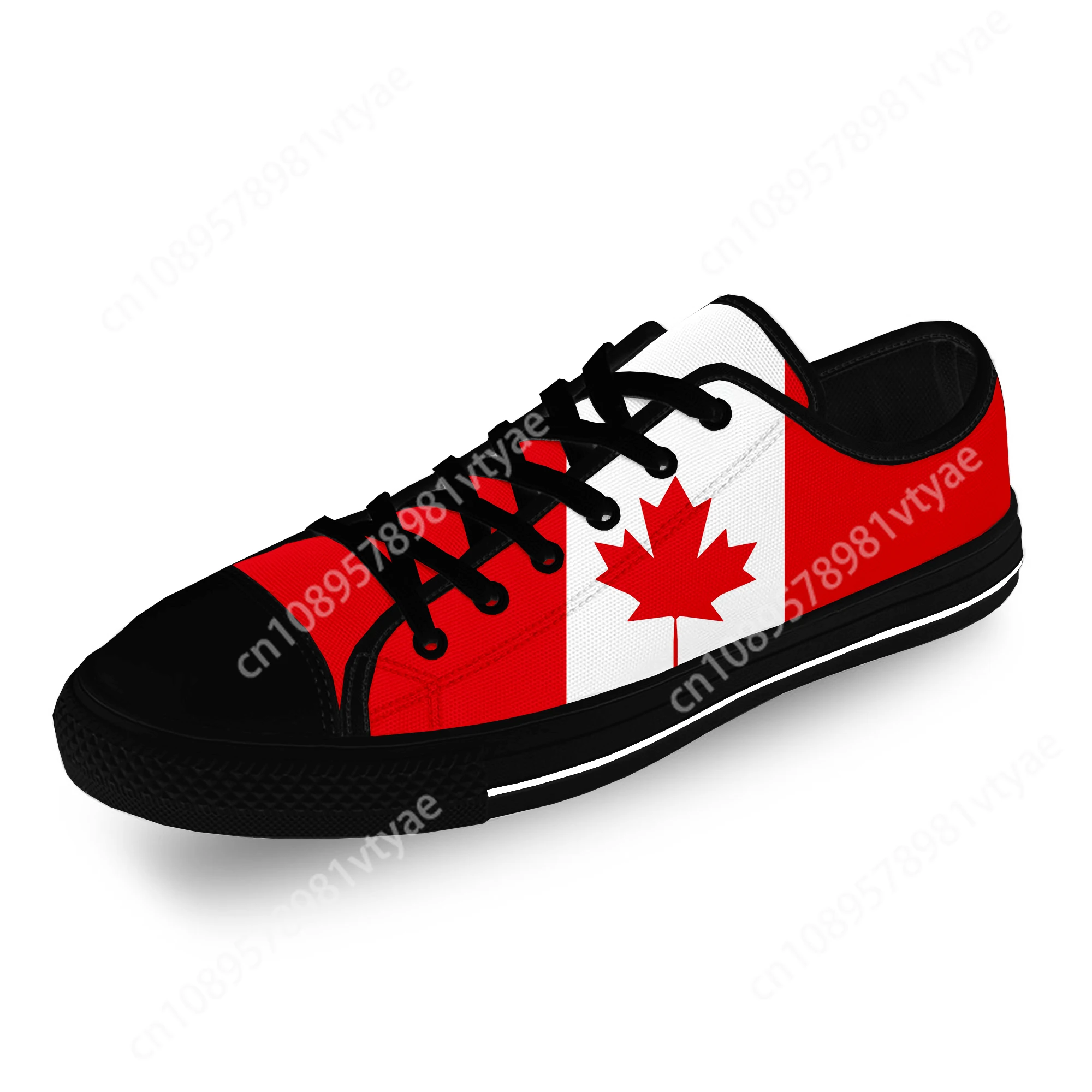 

Canada Flag Red Maple Hot Funny Casual Cloth Fashion 3D Print Low Top Canvas Shoes Men Women Lightweight Breathable Sneakers