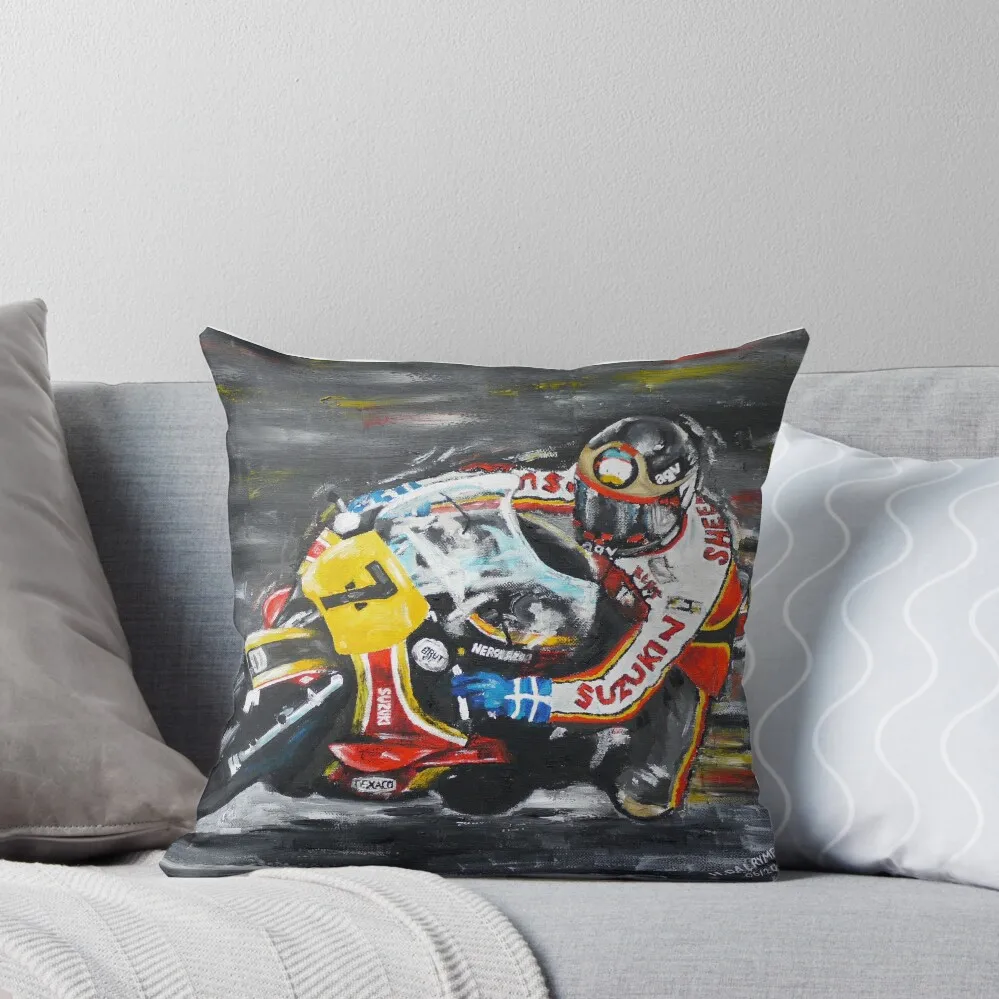 

Barry Sheene Oil Painting Print Throw Pillow Embroidered Cushion Cover Decorative Cushions For Living Room pillow