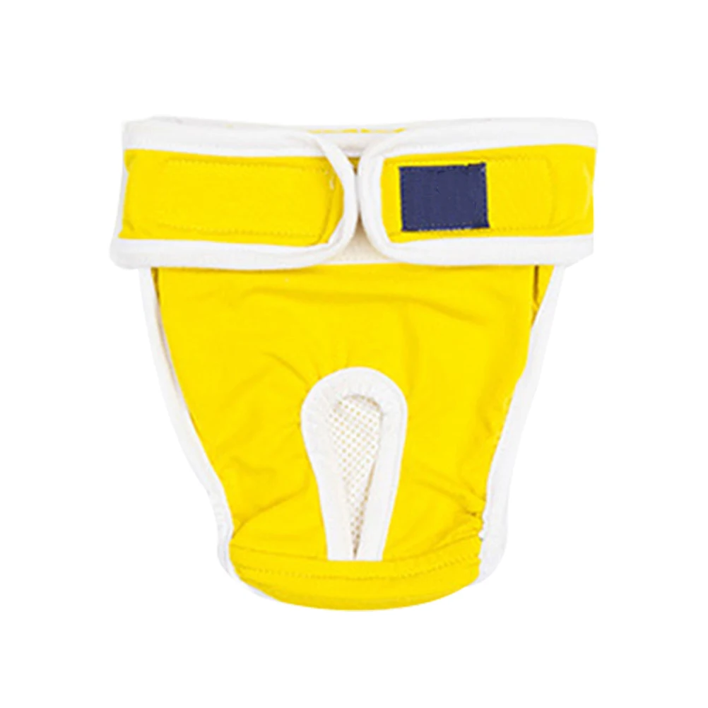 

Cotton Pet Safety Pants 2Xl Yellow Comfortable Dog Menstruation Pants Sanitary Physiological For Puppy Reusable Protection
