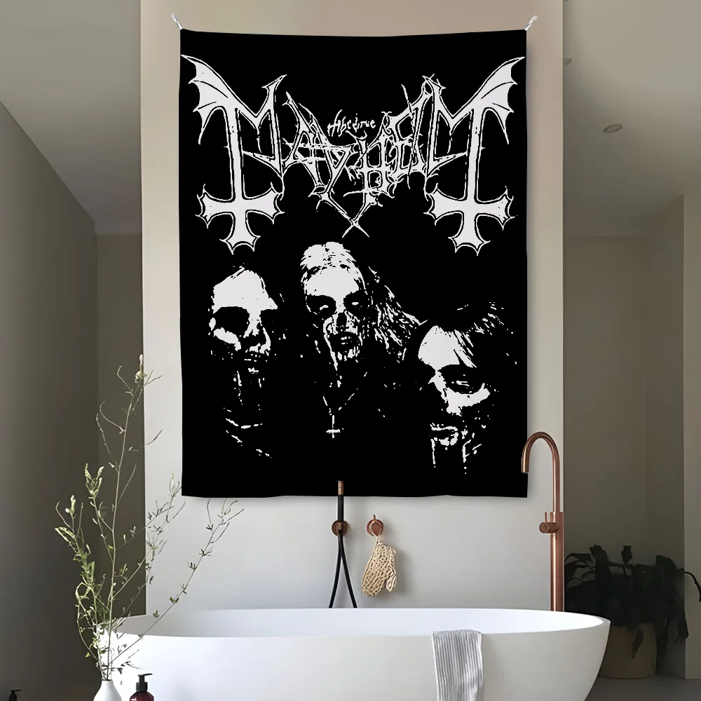 

M-MAYHEMS Pure A-Armageddon Black Tapestry Perfect For Home&Living Bedroom Decor Wall Art Backdrop Banner