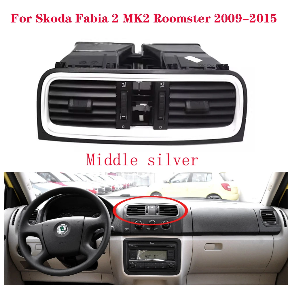 For Skoda Fabia 2 MK2 Roomster 2009-2015 5J0820951 5J0819701 5J0819702 Dashboard AC Air Conditioning Vents Outlet