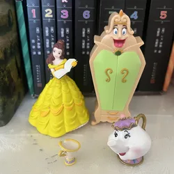 ディズニーの美しさと獣のプリンセスベル,女性と男性の宮殿のティーポット,ワードローブの装飾,2〜10cm,1セットあたり4個