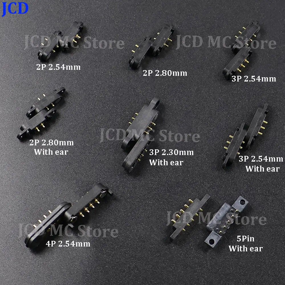 1set DC Magnetic Pogo Pin Connector 2 / 3 / 4 / 5Pin Pogopin Male Female Spacing 2.5/2.80mm Spring Loaded 2A DC Power Socket