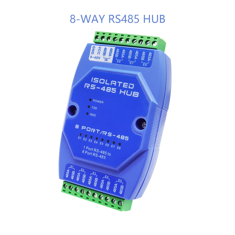 Four/Eight port Photoelectric isolation RS-485 HUB Anti-surge Anti-interference