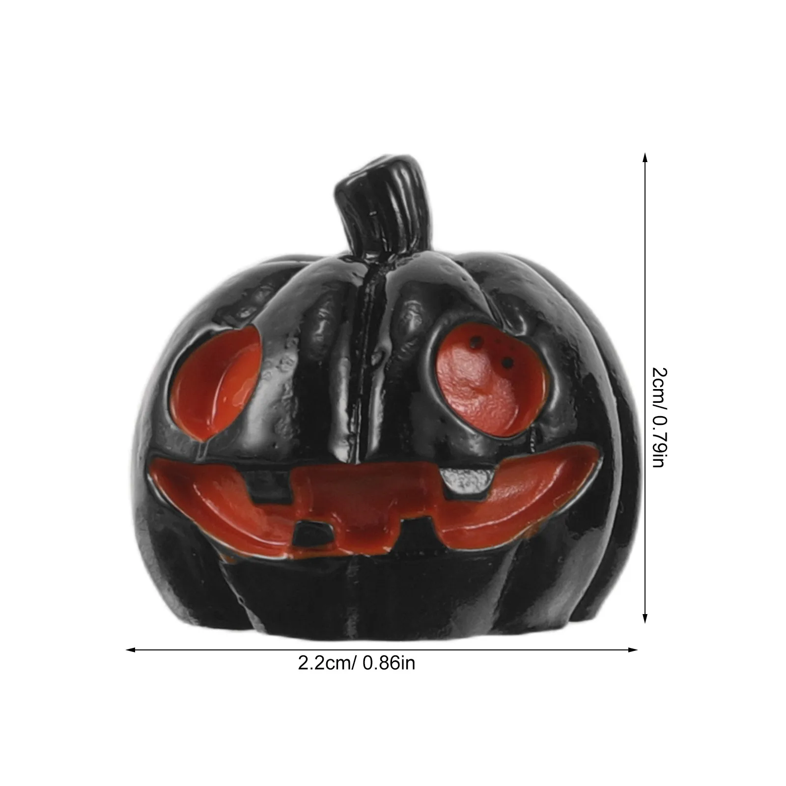 24 Pcs Micro Landscape Pumpkin Ornaments Fairy Garden Halloween Party Supplies Resin Pumpkins Black Decor DIY Vase Fillers