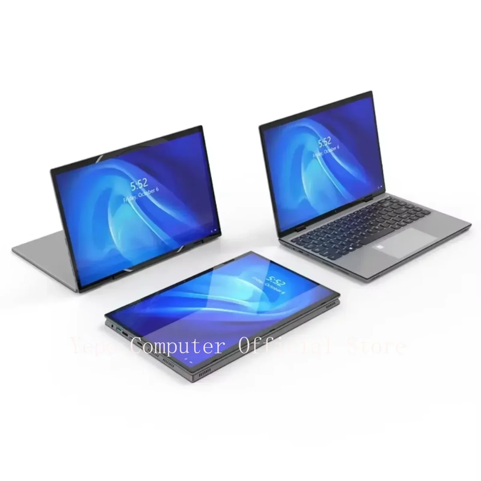 YEPO 2025 nuevos portátiles 360 °   Flip Fold 2 en 1 Intel N95 Windows11 HD Pantalla táctil de 14 pulgadas 2,2 K 16 GB de RAM 1 TB SSD Pad y portátil