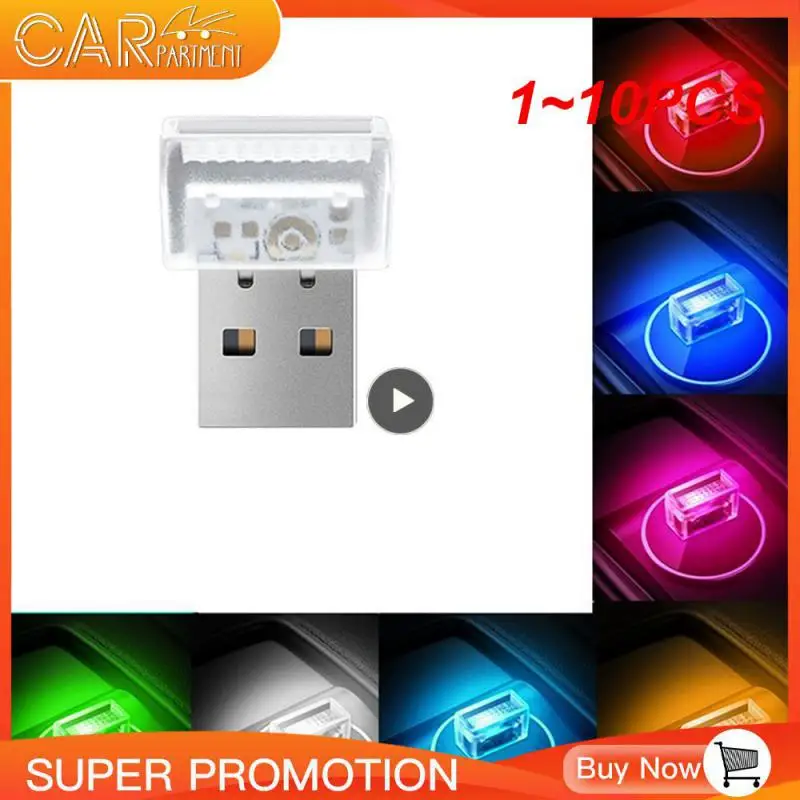 1~10PCS LED Light Mini Night Light Power Bank Charging USB Plug Lamp Small Book Lamp LED Eye Protection Reading Light Car Lights