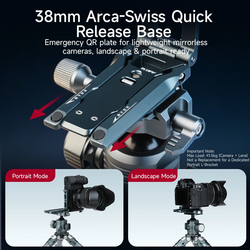 XILETU Mantis Foldable Tripod Hidden Hook Arca Quick Release 1/4 Screw for DJI Pocket3/4 GoPro Phone Travel Vlog Selfie Stick