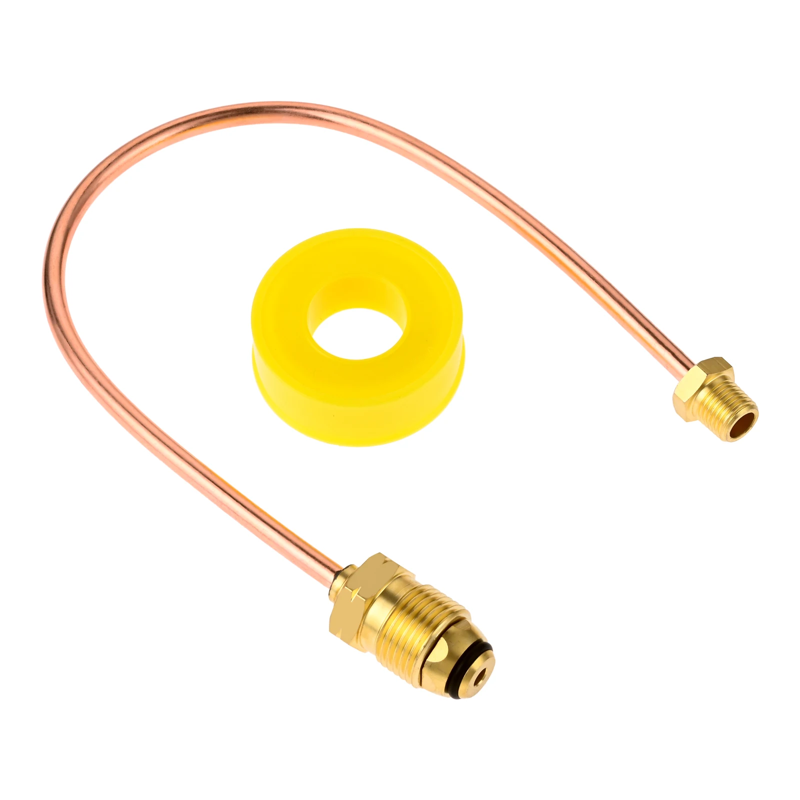 15In Propane Regulator Copper Pigtail POLx 1/4"NPT Male Pipe Thread 7/8" HEX Reverse Thread Tubing Tank to First Stage Regulator