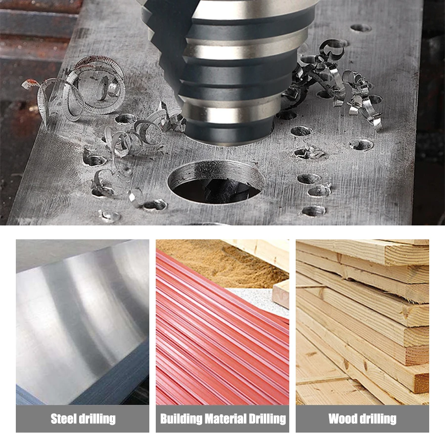 スパイラル溝付きヘビーデューティステップドリルビット、ステン - Drill Bits のレビューと価格