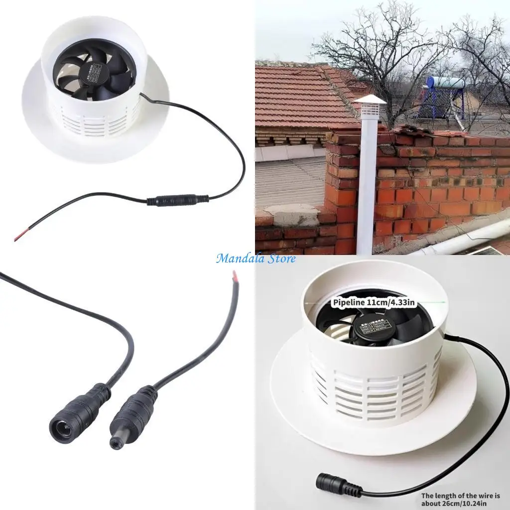 U2JC Quiet Operation Bathroom High Speed Air Vent Solar 12V 3W Exhaust Fan Suitable for Effective Dehumidification & Airflows