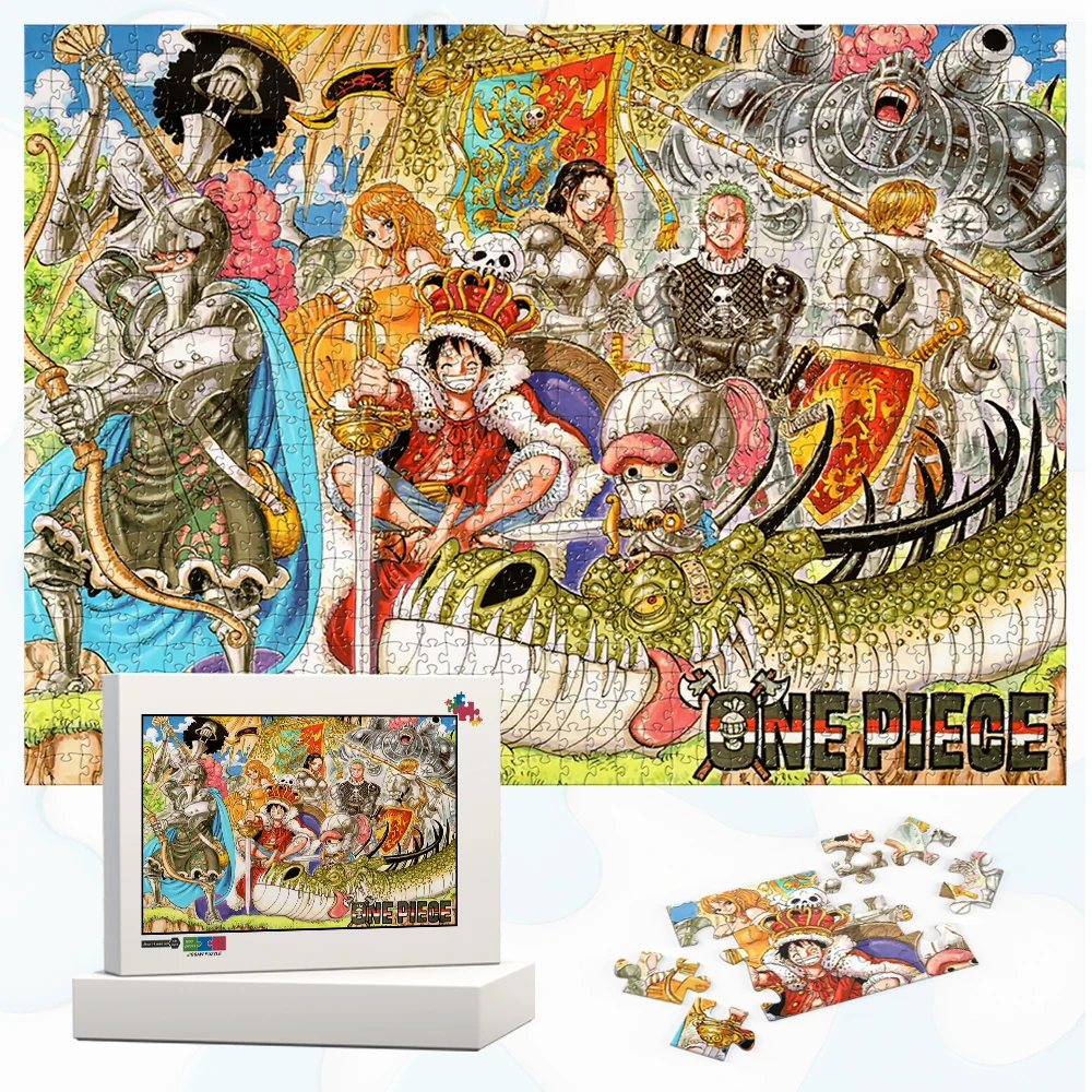 

One Piece Knights and Dragons Puzzle One Piece Characters Colorful Artwork Cartoon Adults Puzzles Royalty Castle Backdrop Puzzle