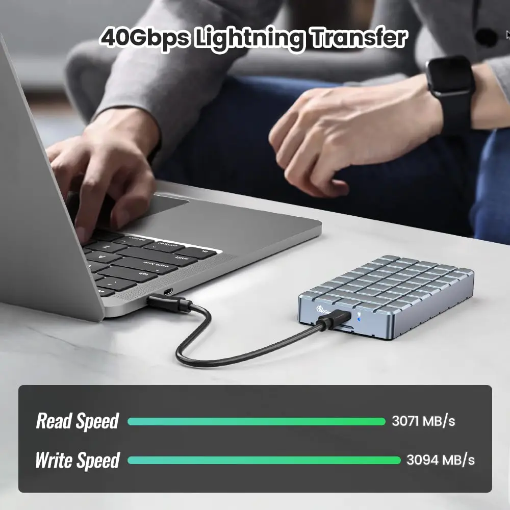 MAIWO-carcasa de unidad de estado sólido Thunderbolt, carcasa de SSD USB 4,0 40gbps, M.2 NVMe SSD, Compatible M2 a tipo C 4,0, 8TB, caja dura