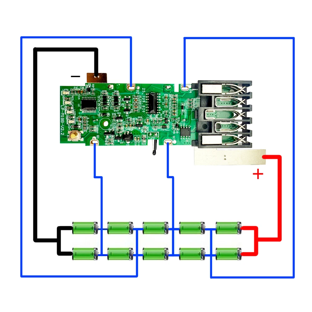 10 Cores 21700 Battery Storage Box BMS PCBA For Milwaukee 18V Li-ion Battery Protection Circuit Board Plastic Case Shell Housing