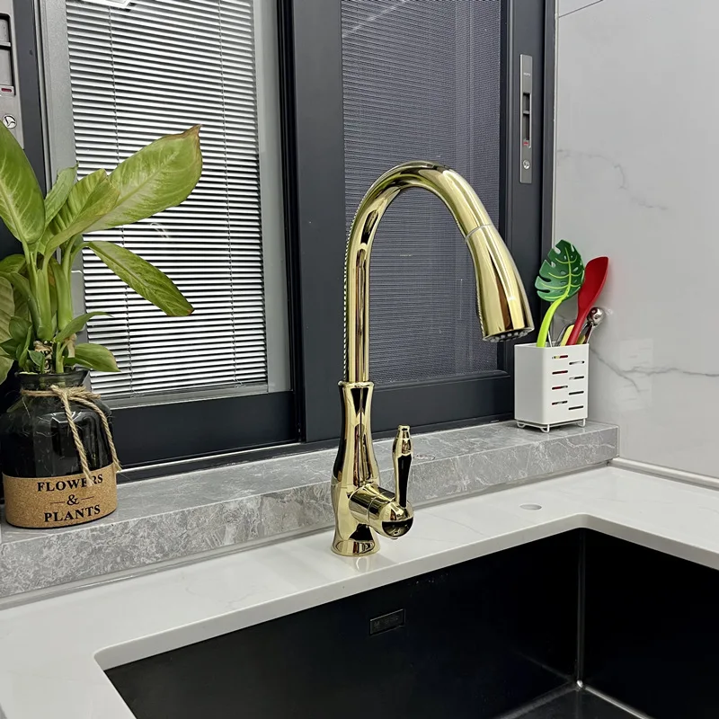 Imagem -04 - Wepick-smart Touch Kitchen Faucet Funções Pulverizador Pull-down Torneira Misturadora Quente e Fria Ouro Escovado