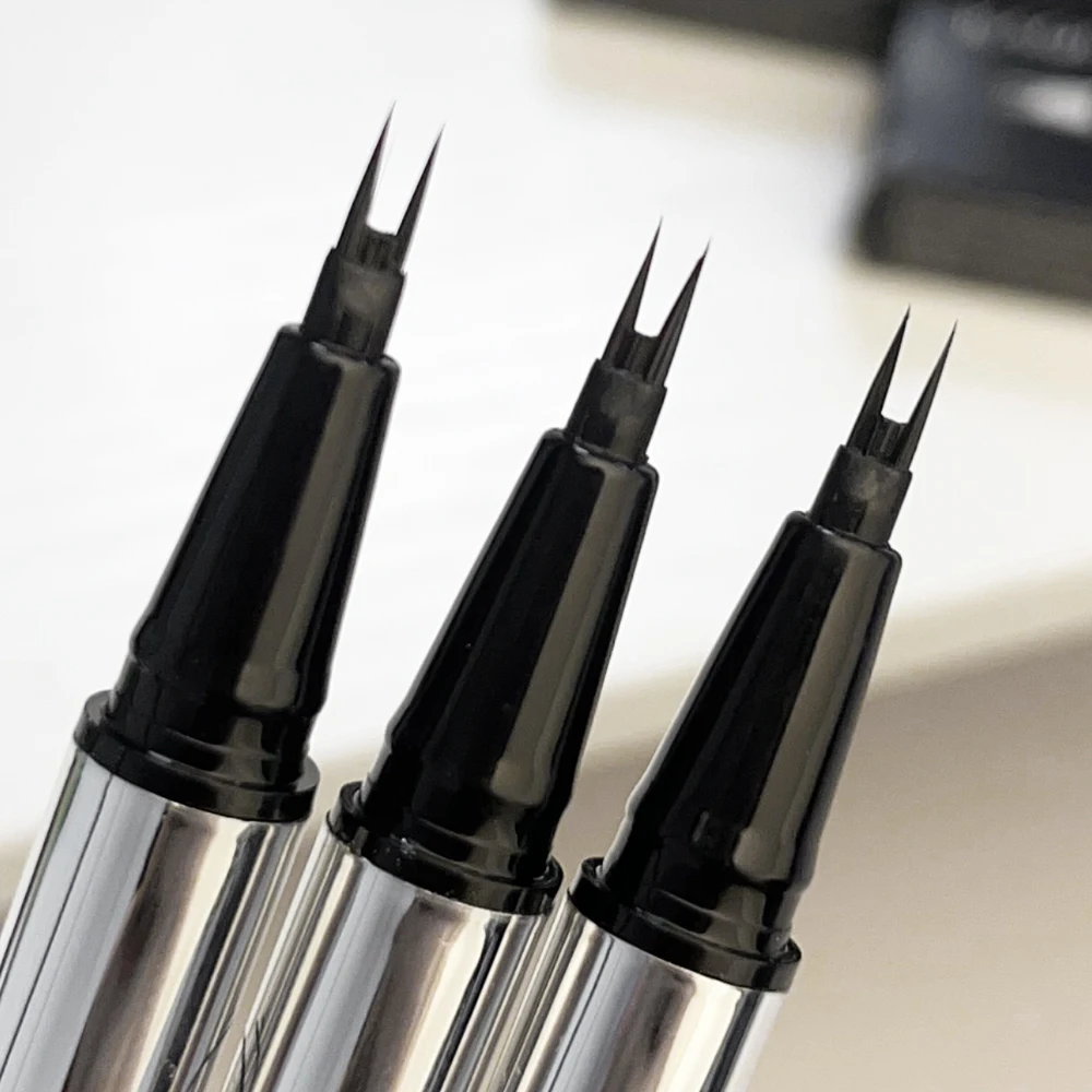 Matita per sopracciglia selvaggia a 2 punti Eyeliner liquido posizionamento del ramo penna per sopracciglia occhi trucco sopracciglio tatuaggio potenziatori cosmetici