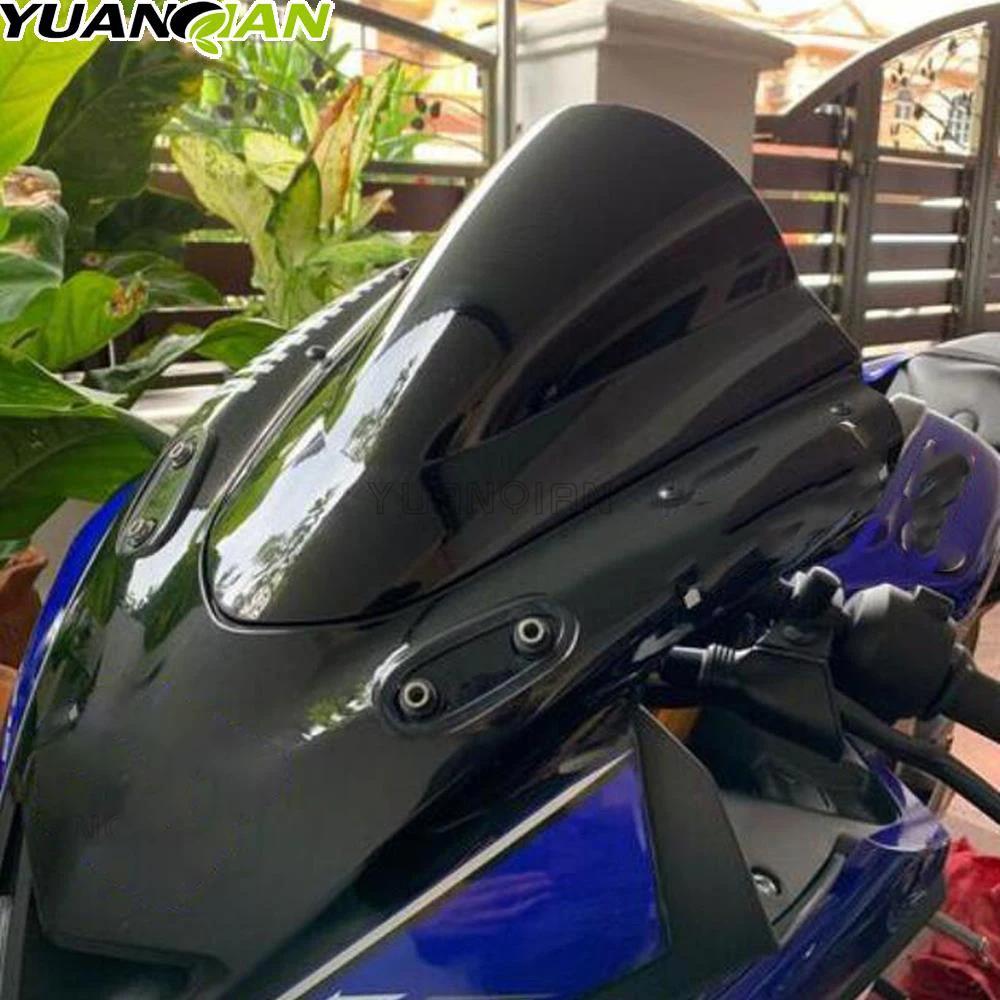 For YAMAHA YZF R15 V3 R15V3 2017 2018 2019 2020 High Quality Motorcycle ABS Windshield Windscreen Windproof Wind Screen Black