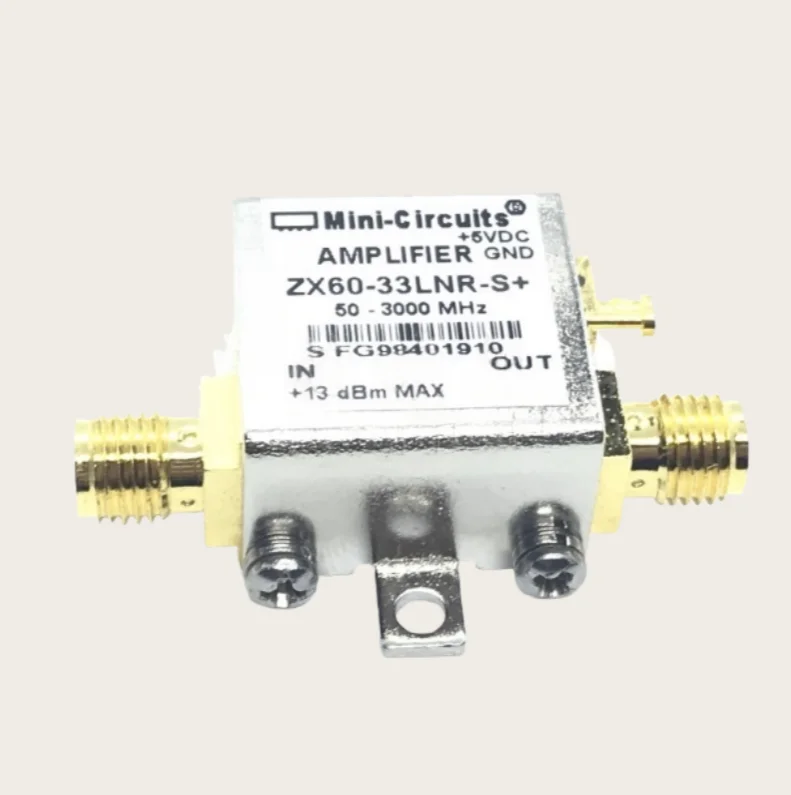 ZX60-33LNR-S+ Frequency 50MHz~3GHz Gain 11.4dB Noise coefficient 1.1dB Operating voltage 5V