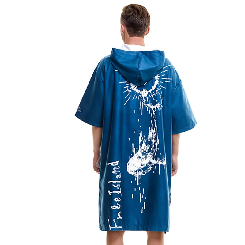 110x70CM Non-Woven Absorbent Beach Changing One-Piece Bathrobe Quick-Drying Towel