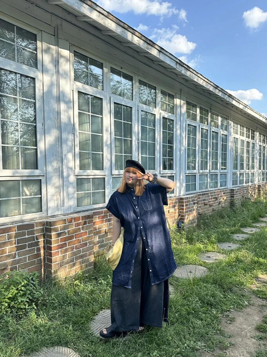 

High Waist Wide Leg Pants Loose Fit Casual Waed Denim plus Size Summer New Sle Versatile Long Trousers Korean Sle