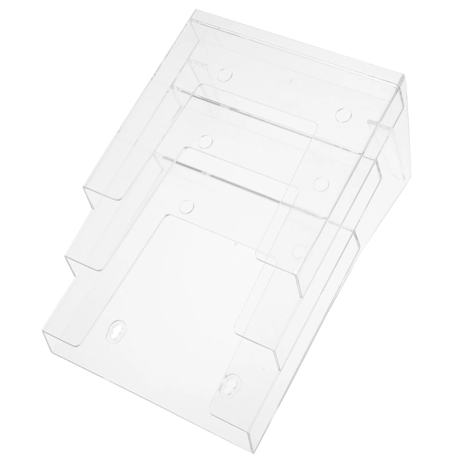 

2 Pcs Acrylic Display Stand A5 Magazine File Holder Clear Paper Multi-layer Desk Card Brochure Document