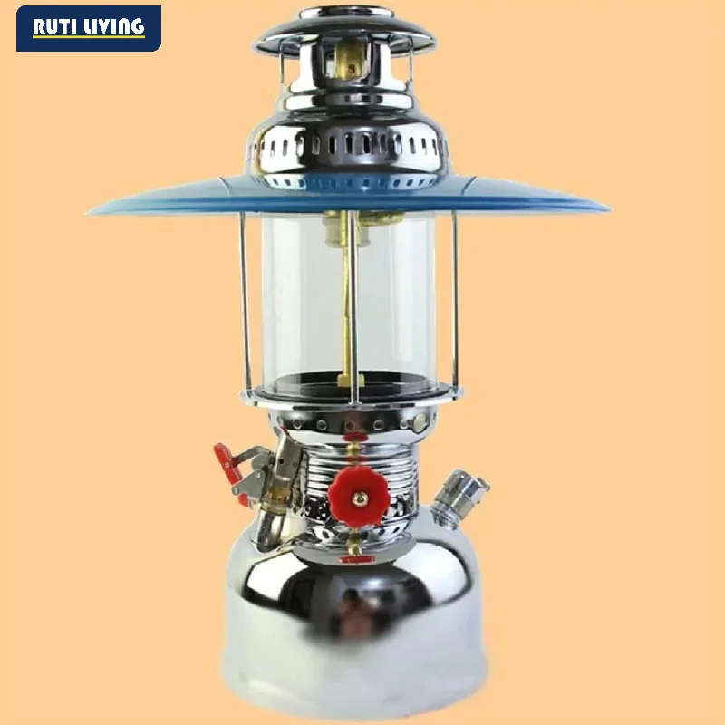 Multi-Purpose Portable Oil Lamp Outdoor Lantern Gas Lighting Windproof Camping Hiking Fishing Picnic Beach Retro Emergency