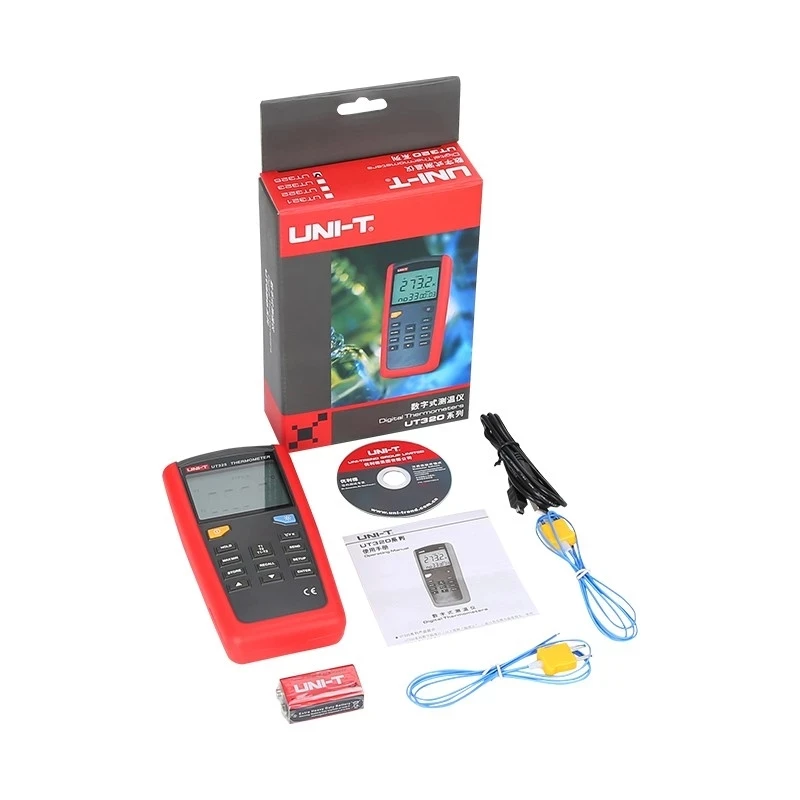 UNI-T UT325 نوع الاتصال termmeter المدى-200 ~ 1375 واجهة USB اختبار درجة الحرارة الصناعية اختيار نوع K.J.T.E.R.S.N