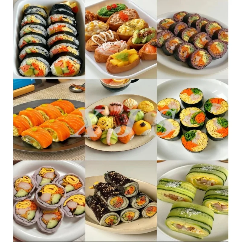 

High-Speed Commercial Electric 8/10/12-Piece Automatic Maki/Futomaki/Hosomaki/Uramaki Sushi California Roller Cutting Machine