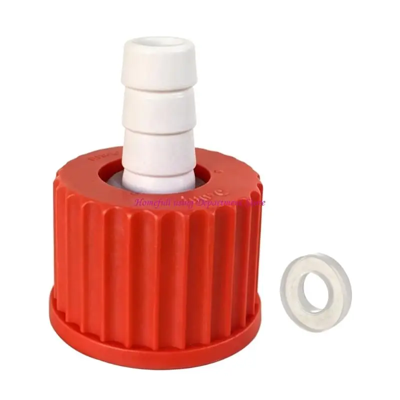 Heat ready line fitting with ribbed cap Lab Tubing Hose Connector
