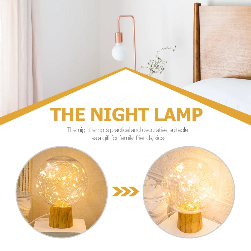 

Creative Night Lamp Ball Shape LED Bedside Lamp Bedroom Table Decorative Night Light for Kids Room Home Room Decorative Light
