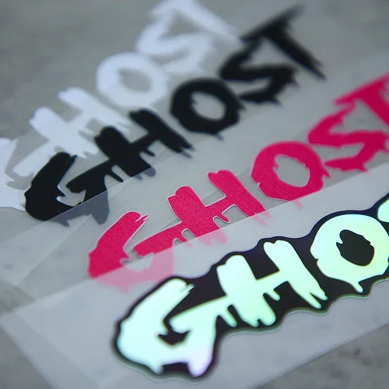 Ghost Drip Text Vinyl Sticker Waterproof Decal for Car Exterior Window Body Decoration Auto Accessories