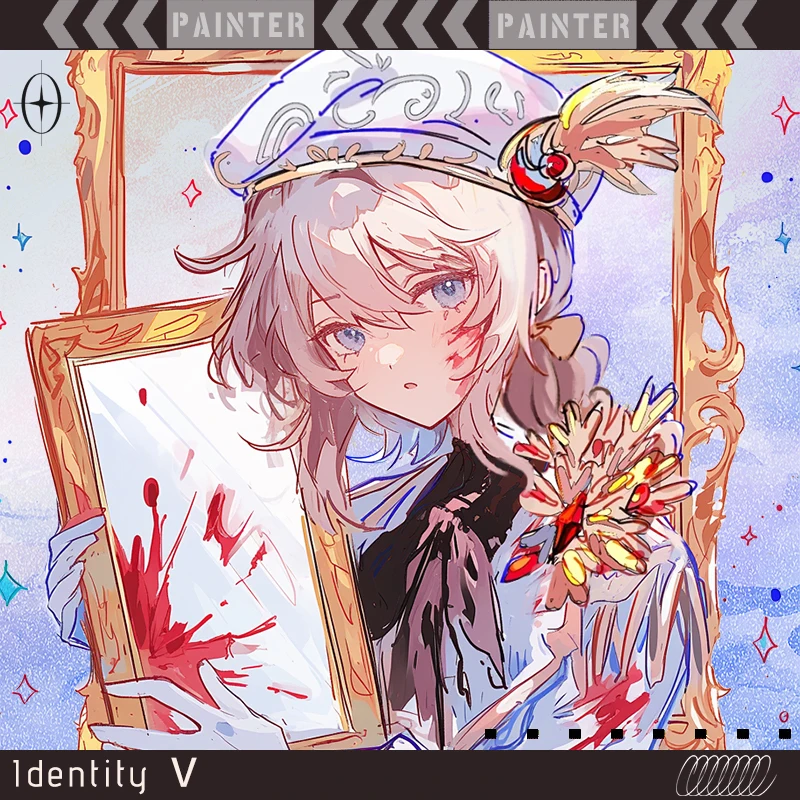 

Anime Identity Ⅴ Edgar Valden Painter Cosplay Exhibit Double Flash Reflection Badge Ambitus